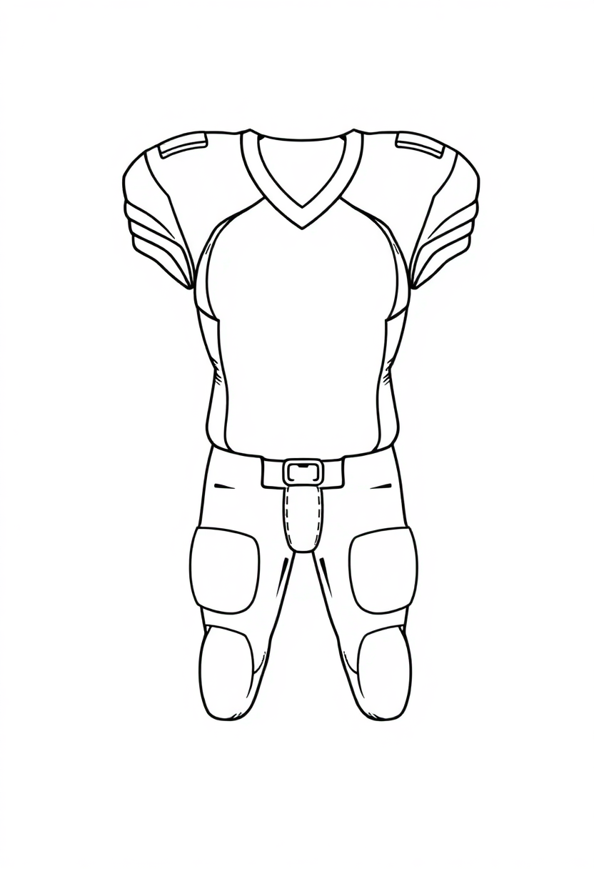 Football Uniform Design coloring page, free printable