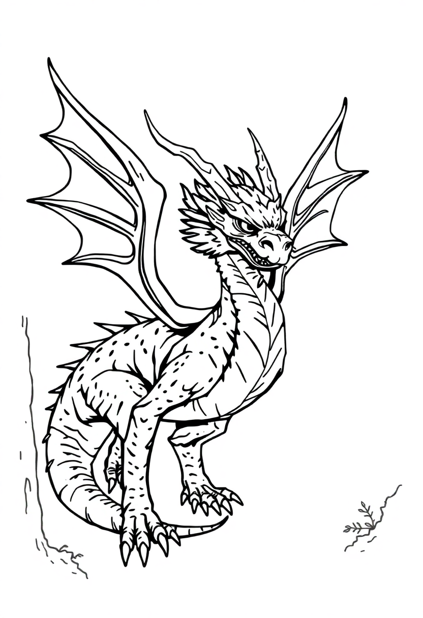 Forest Dragon coloring pages
