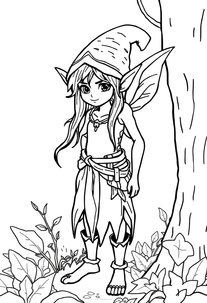 Forest Elf coloring pages