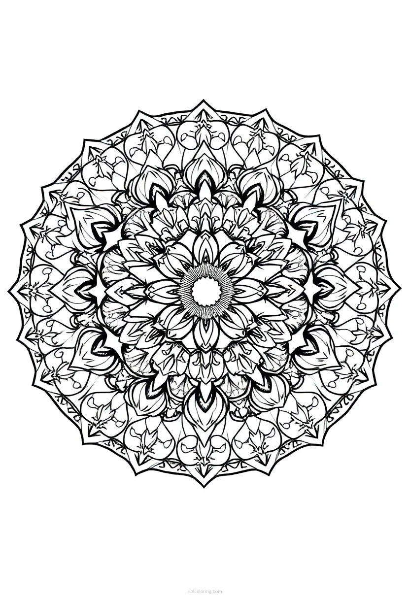 Forest Mushrooms coloring page for kids