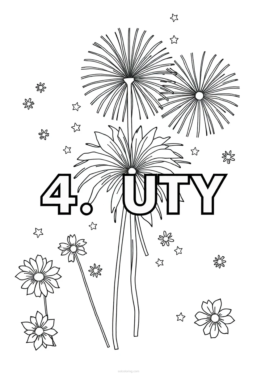 Fourth Of July Simple coloring pages