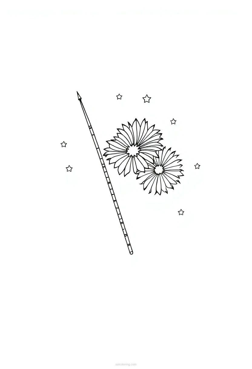 Fourth of July coloring page for kids