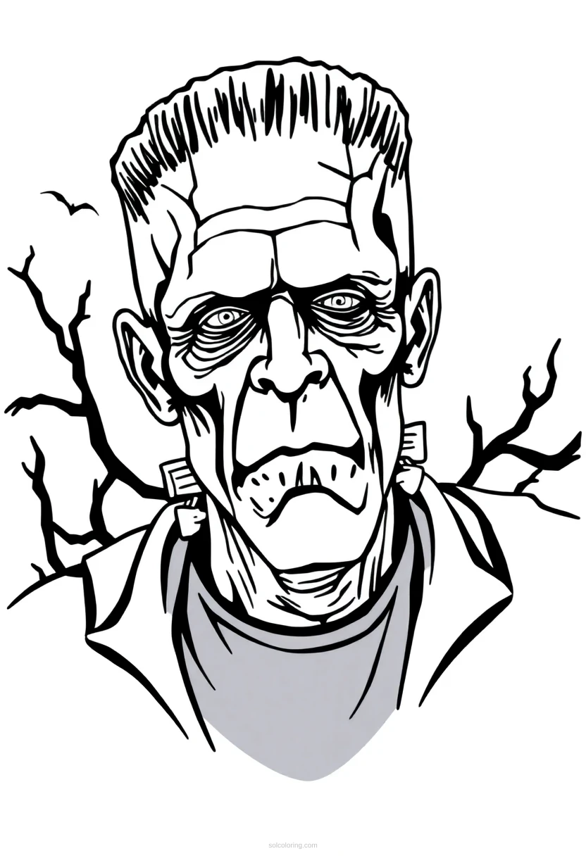Frankenstein's Monster coloring page for kids