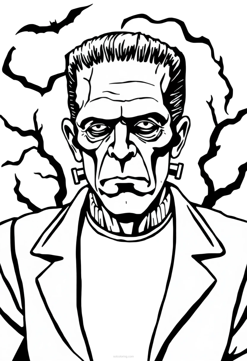 Frankenstein's Monster coloring page for kids