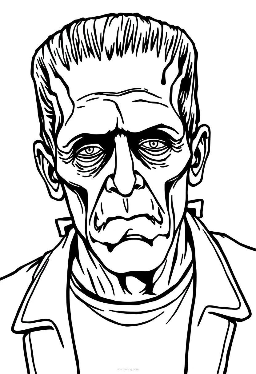 Frankenstein's Monster coloring page for kids