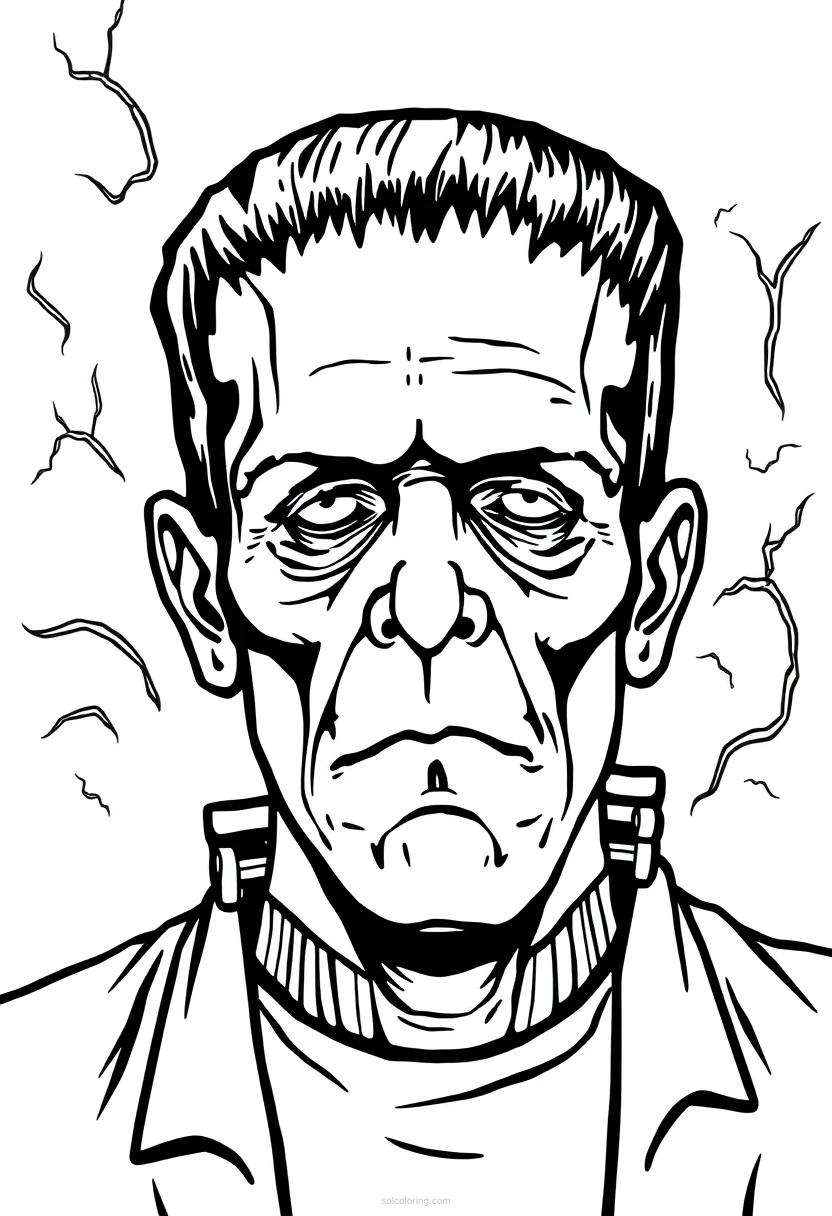 Frankenstein's Monster coloring page for kids