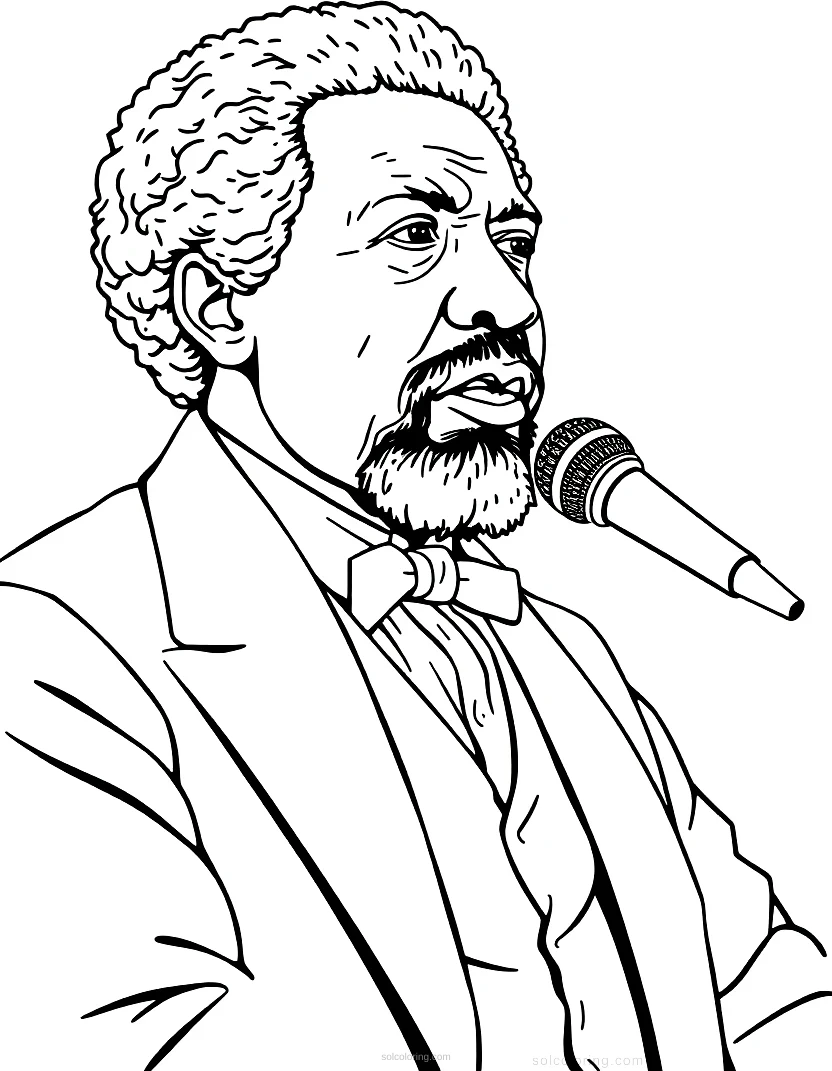 Frederick Douglass Speaking coloring pages