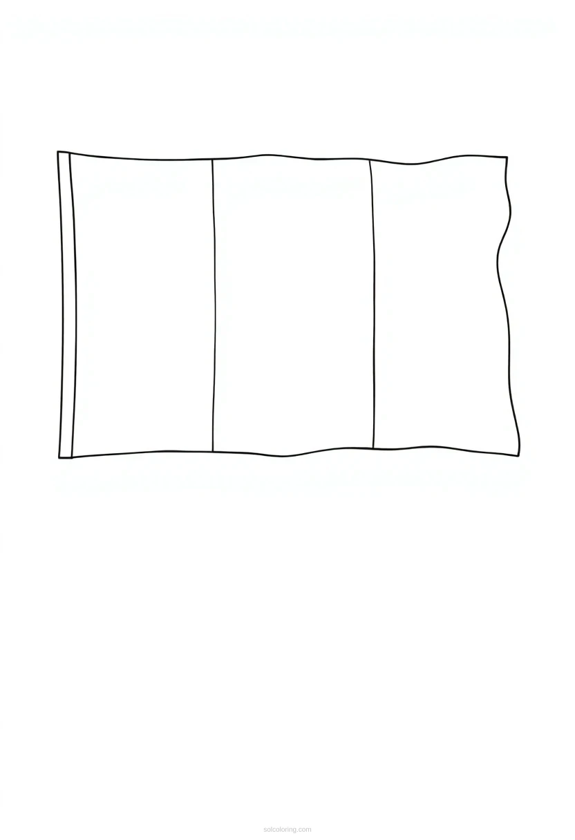 French Flag coloring page for kids