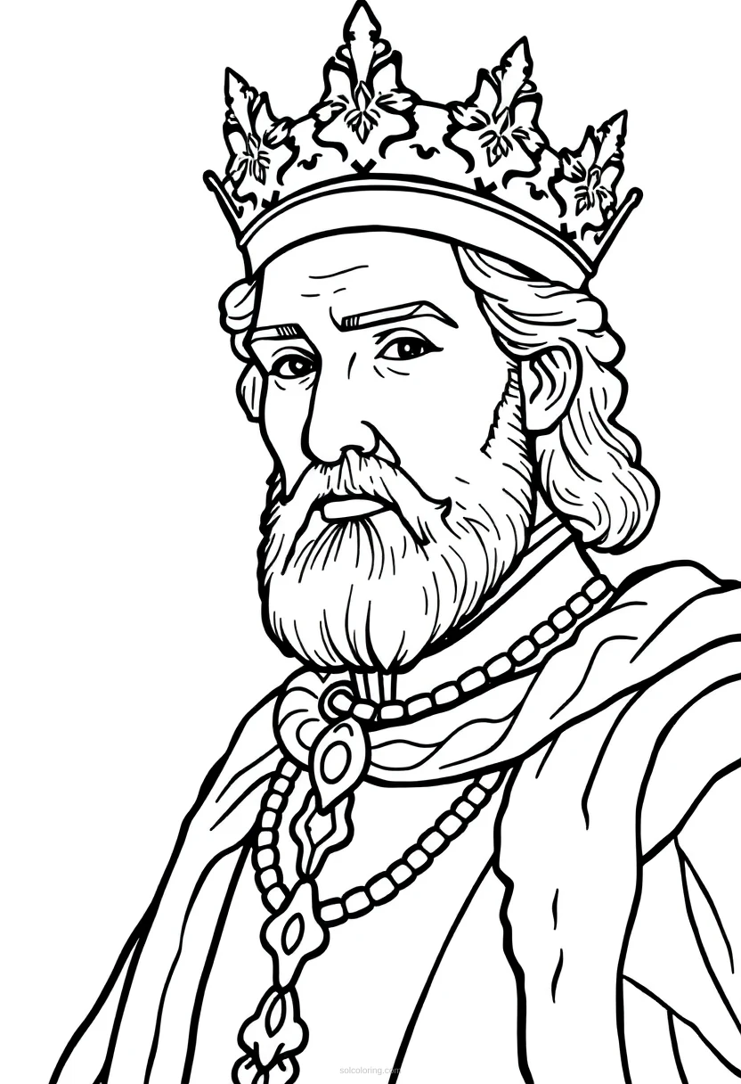 French King coloring page for kids