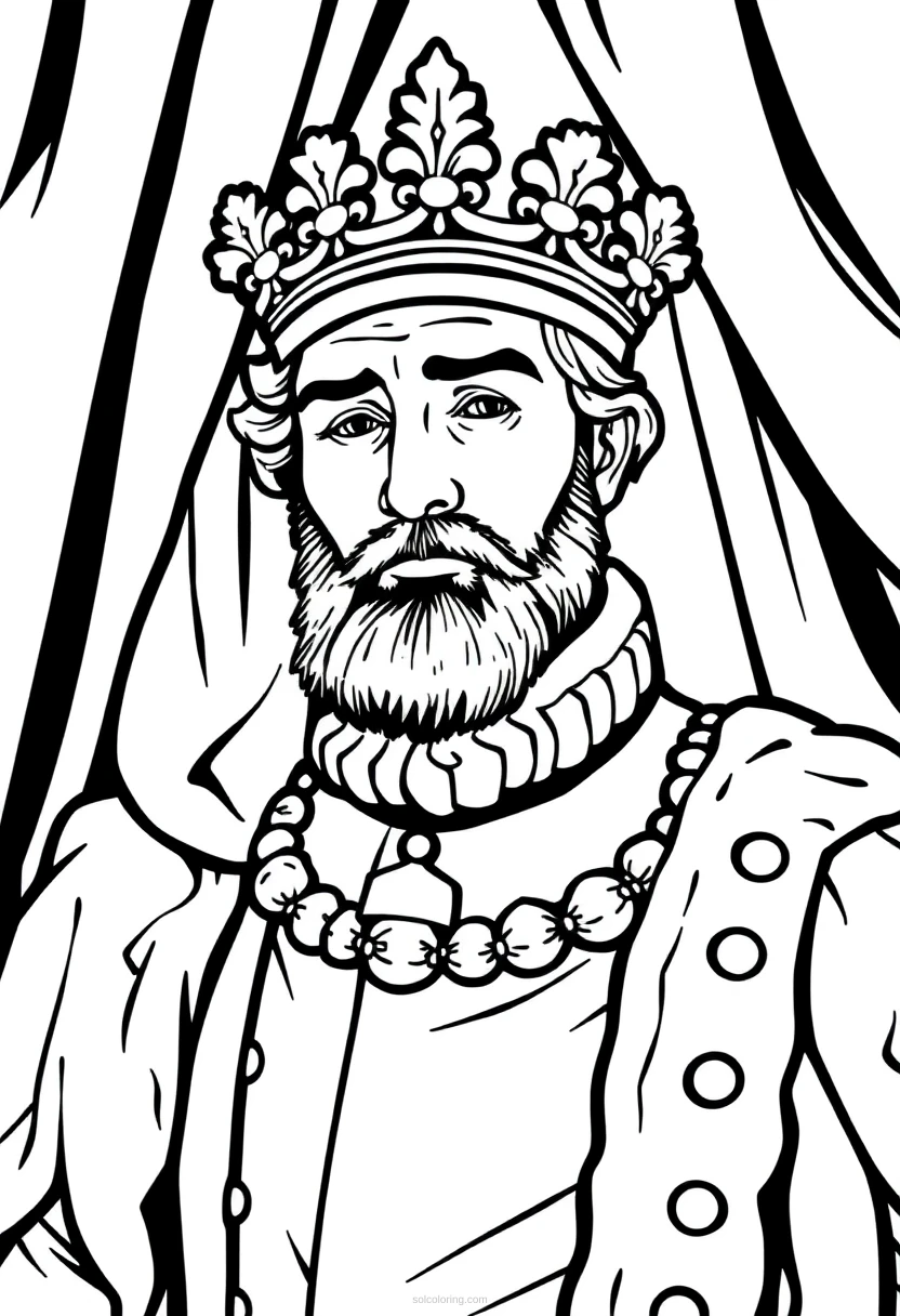 French King coloring page for kids