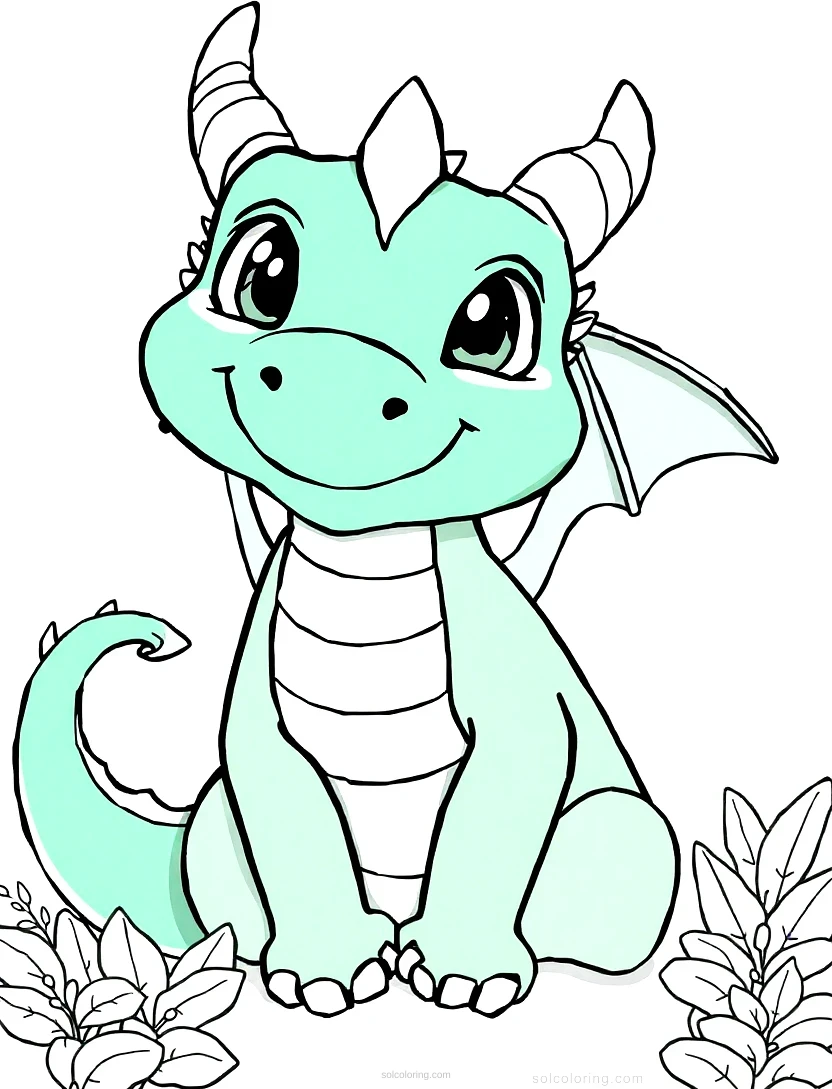 Friendly Dragon coloring pages