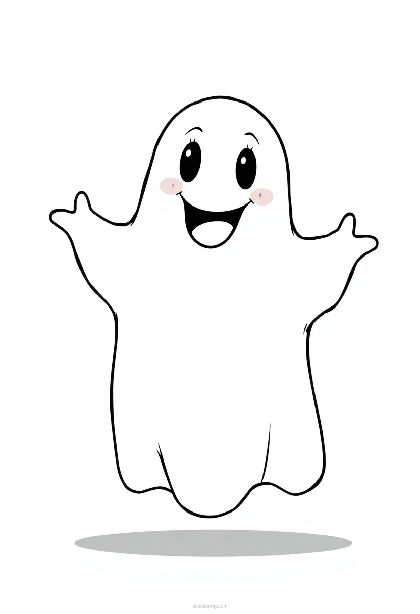 Friendly Ghost coloring pages