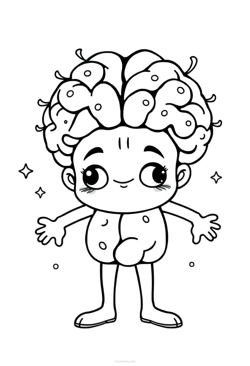 Galaxy Brain Character coloring pages