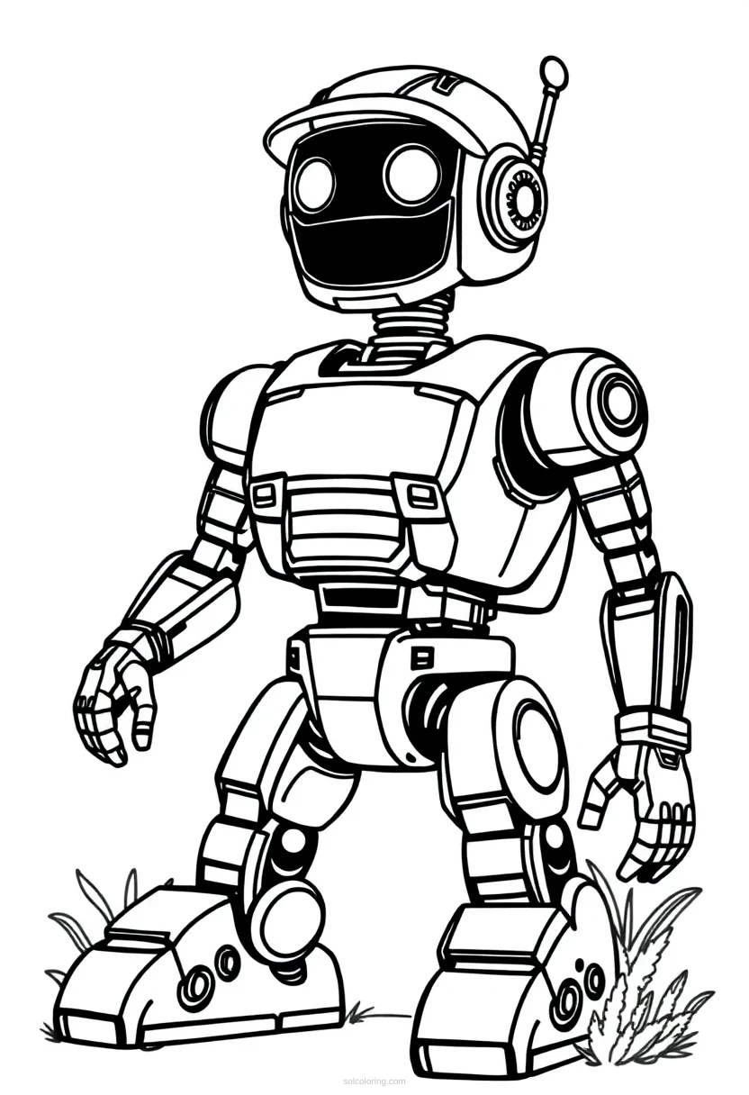 Garden Work Robot coloring pages