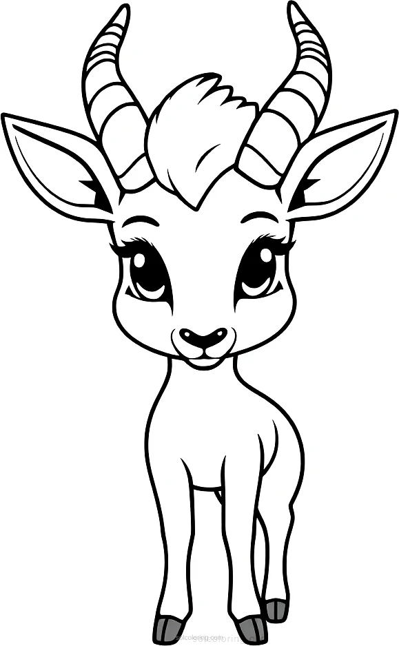 Gazelle coloring page for kids