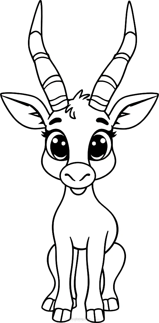 Gazelle coloring page for kids