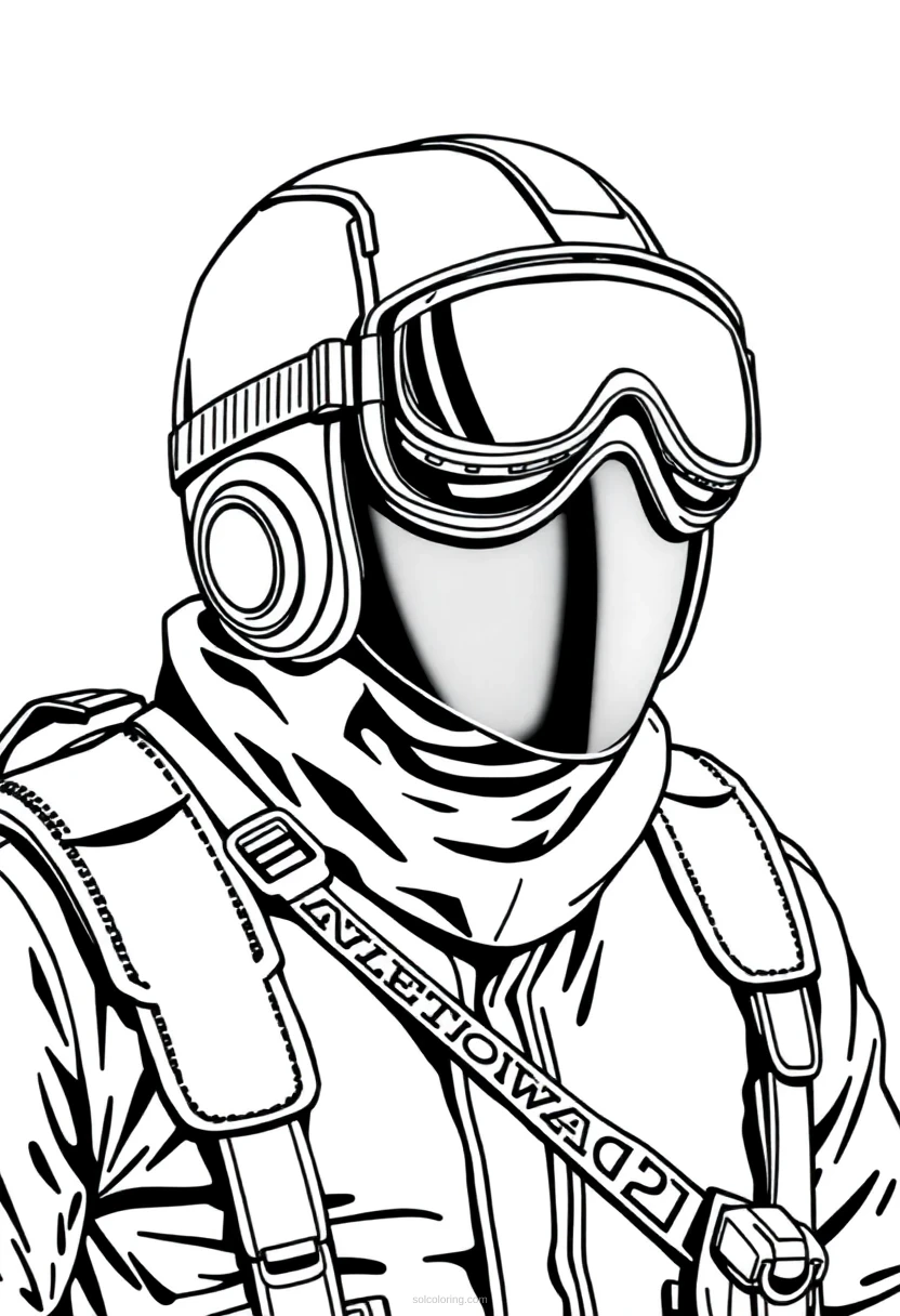 Gear-Decorated Aviator coloring page for kids