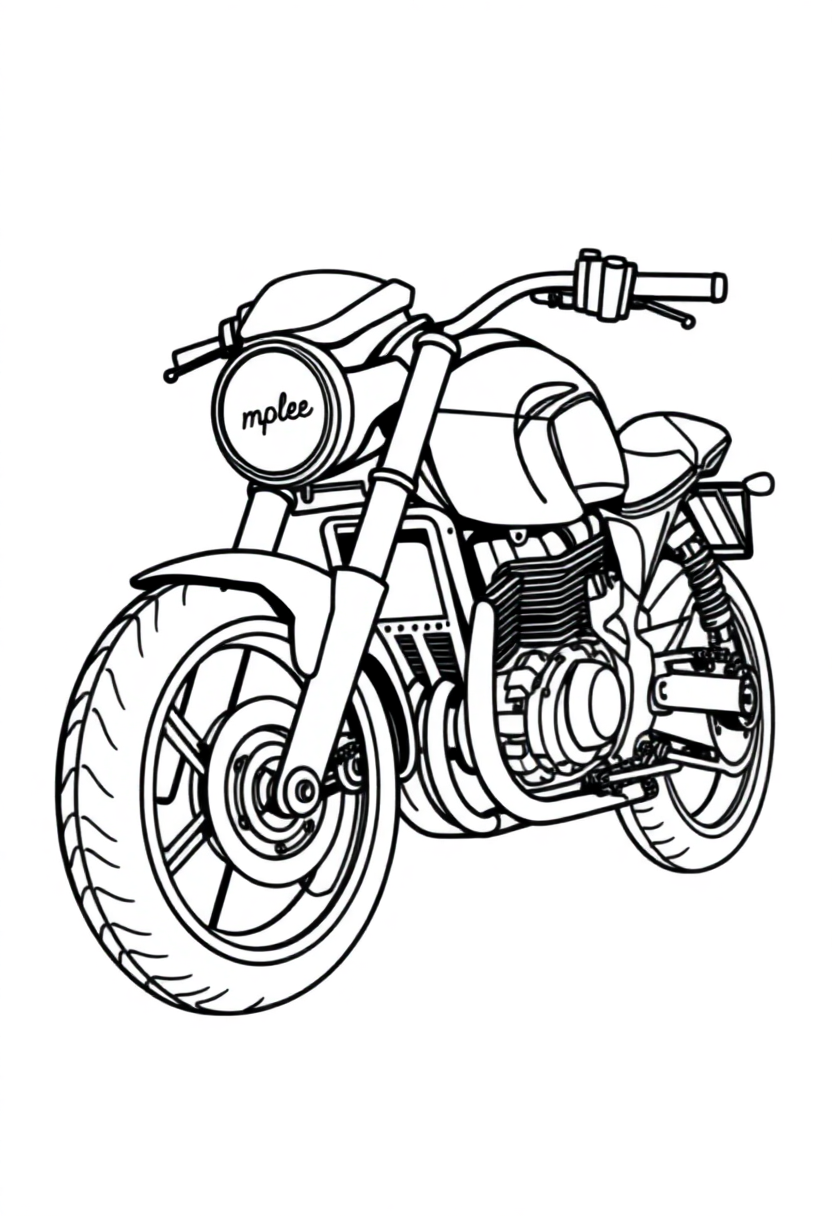 Gear Driven Motorcycle coloring pages