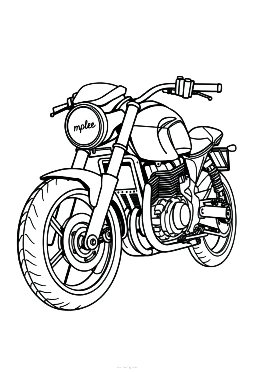 Gear Driven Motorcycle coloring pages