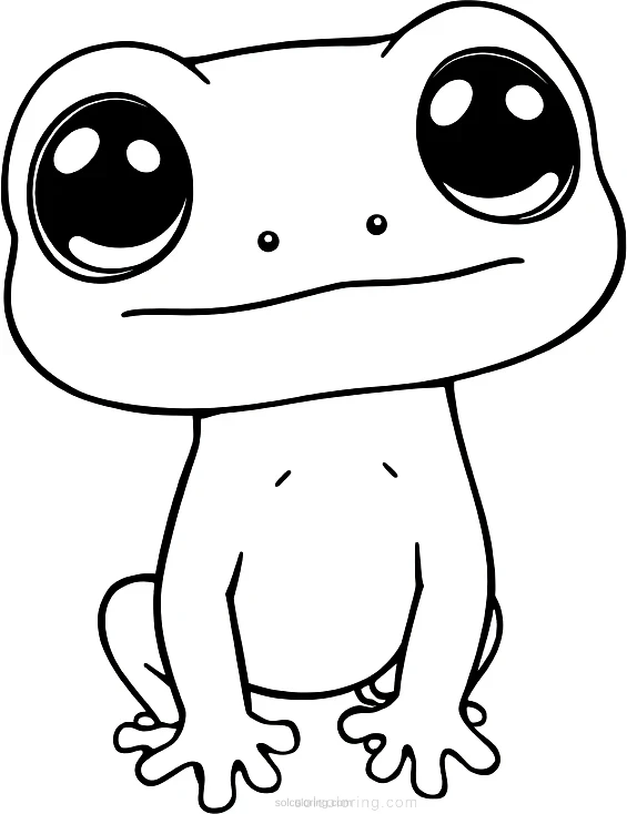 Gecko coloring page for kids