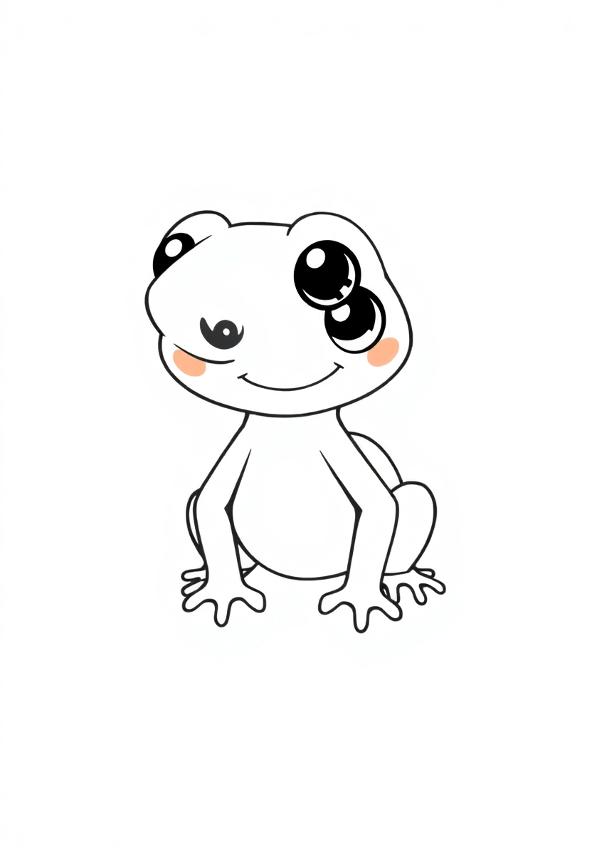 Gecko coloring page, free printable