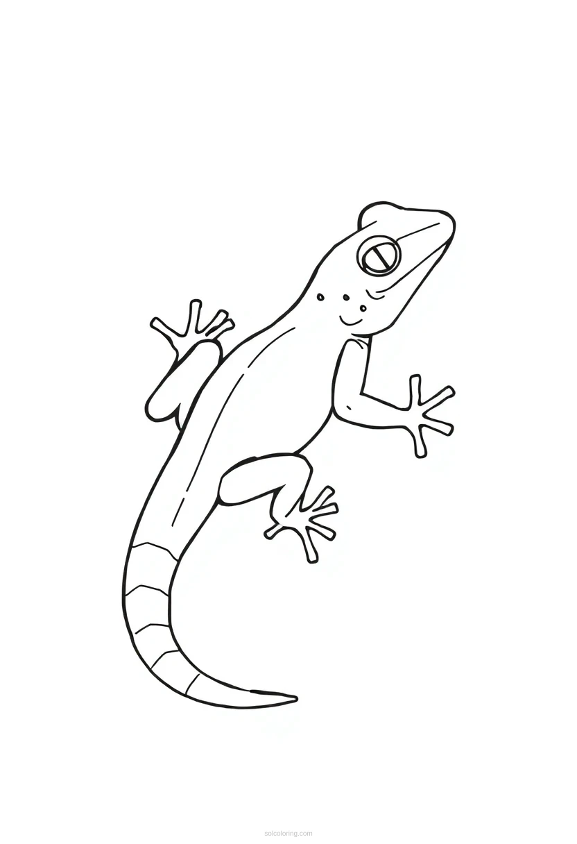 Gecko coloring page for kids