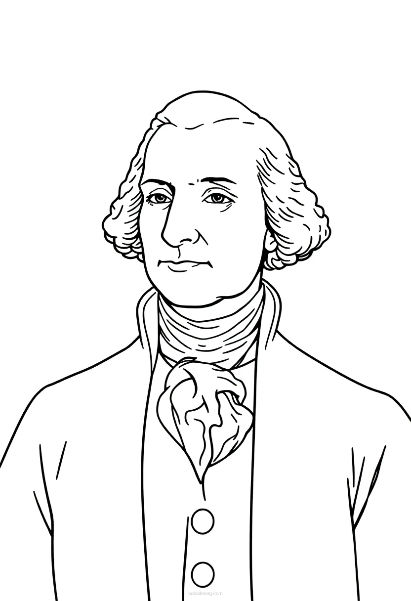 George Washington coloring page for kids