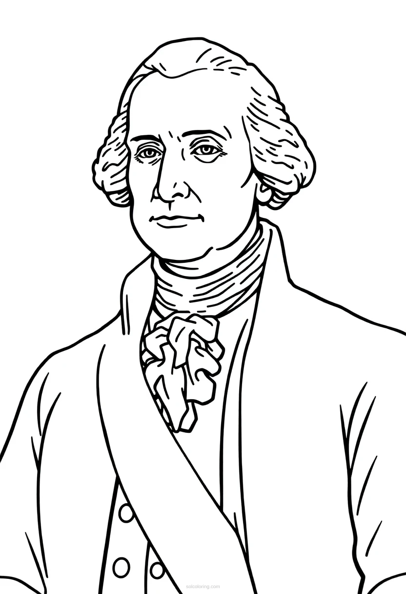 George Washington coloring page for kids