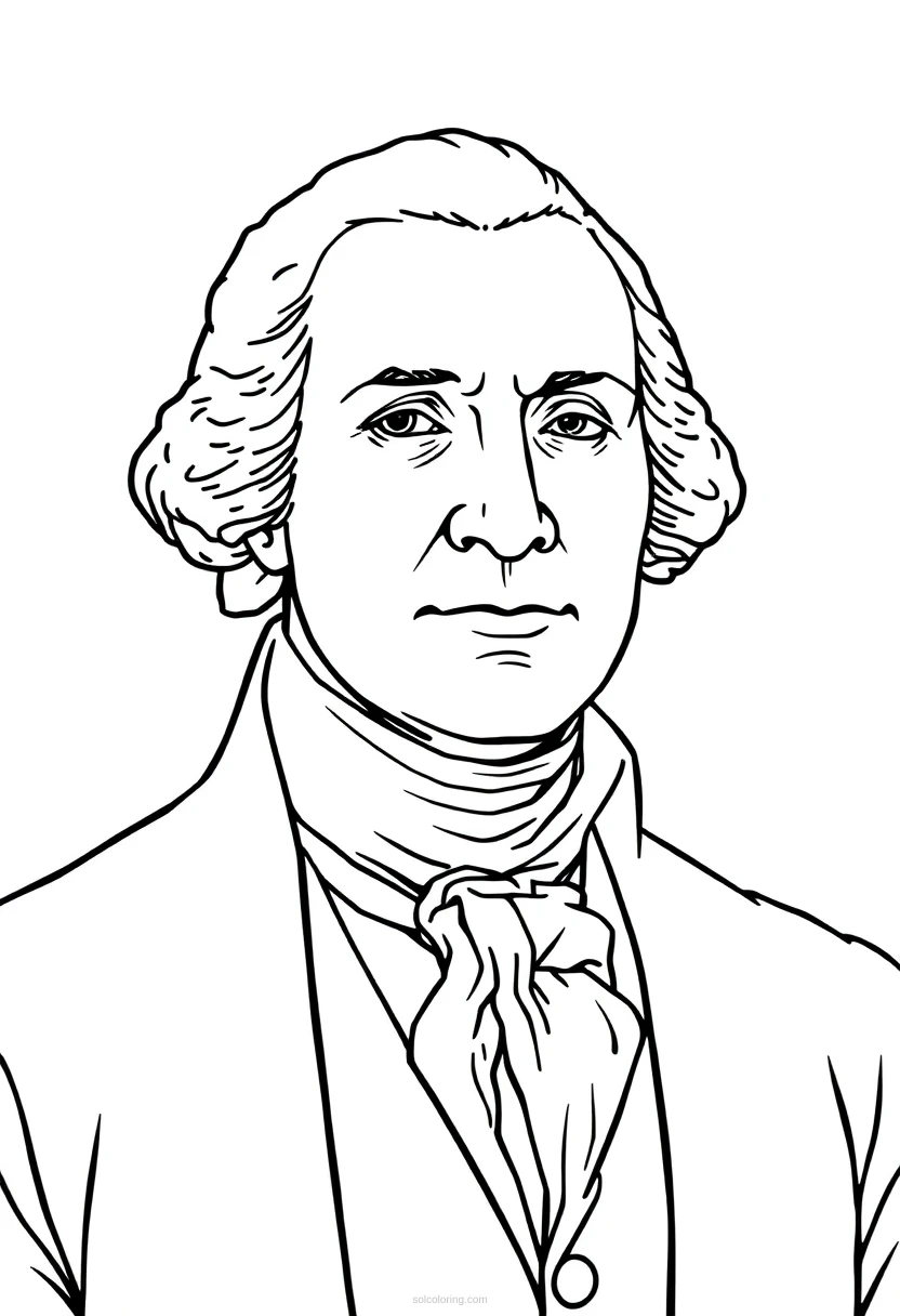 George Washington coloring page for kids