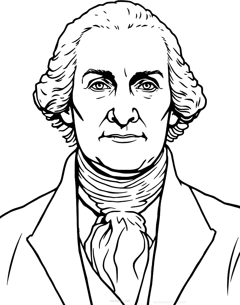 George Washington Portrait coloring pages