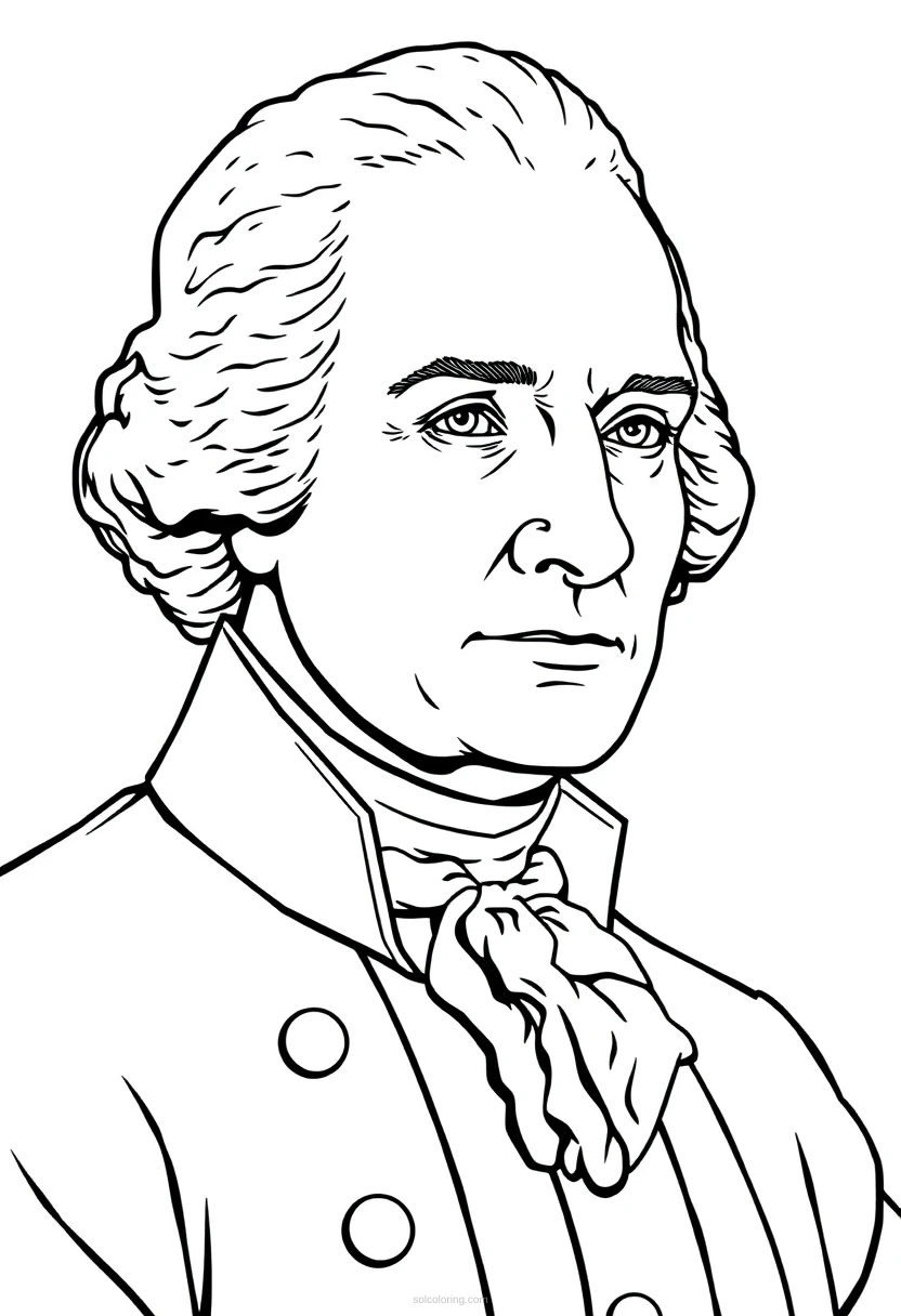 George Washington coloring page for kids