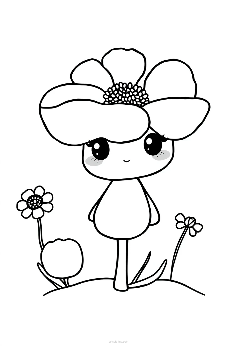 Georgia O'Keeffe Desert Flowers coloring page for kids