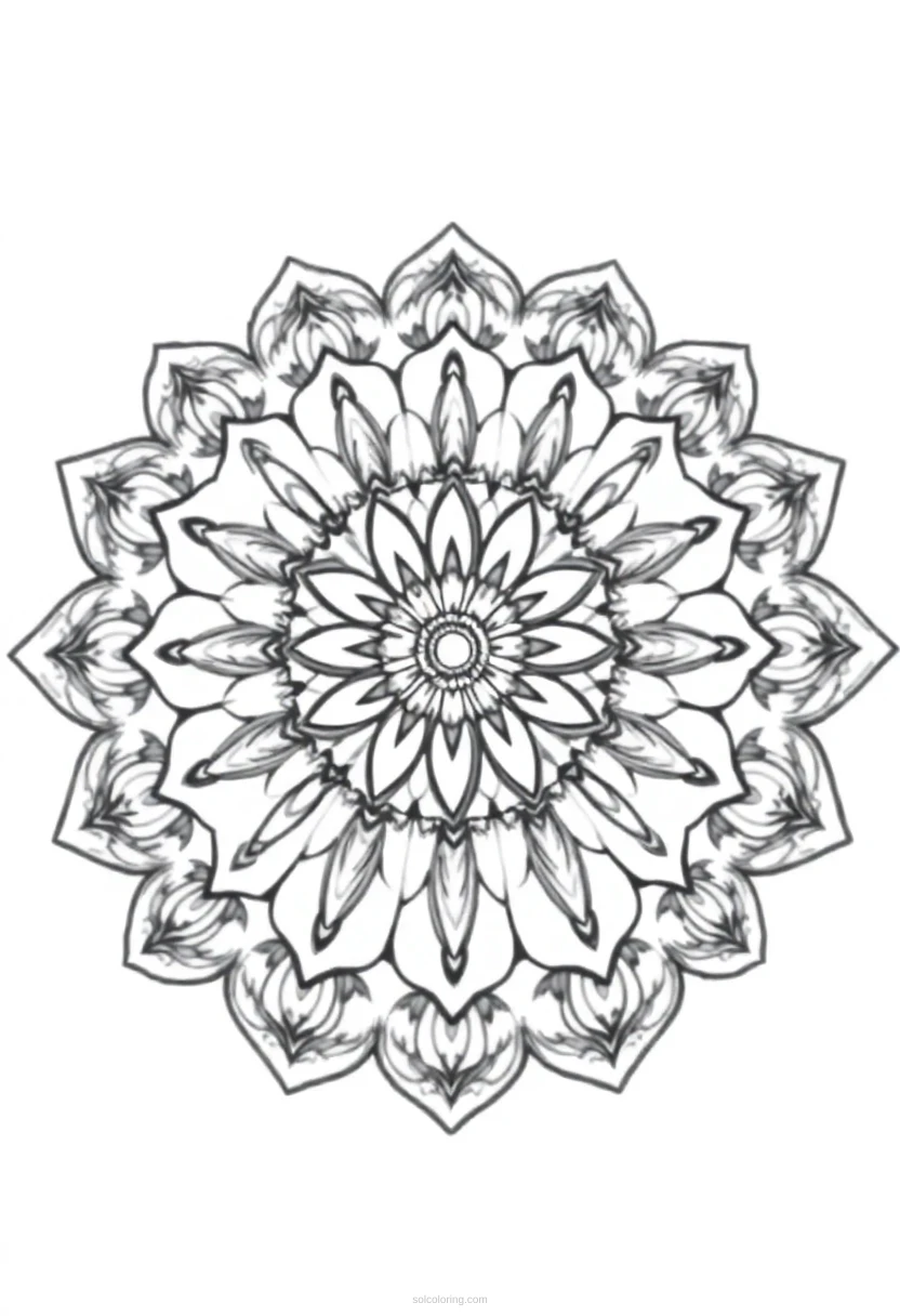 Georgia O'Keeffe Desert Flowers coloring page for kids