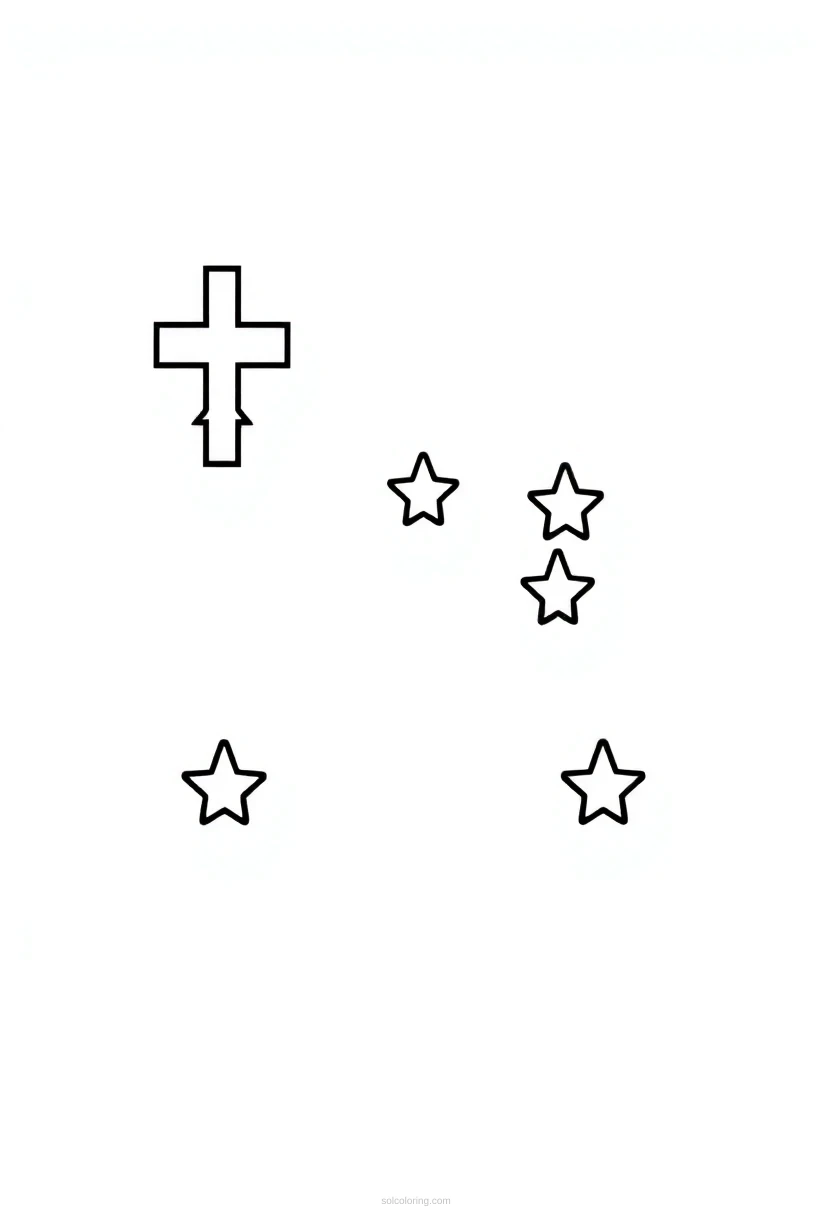 Georgia State Flag coloring page for kids
