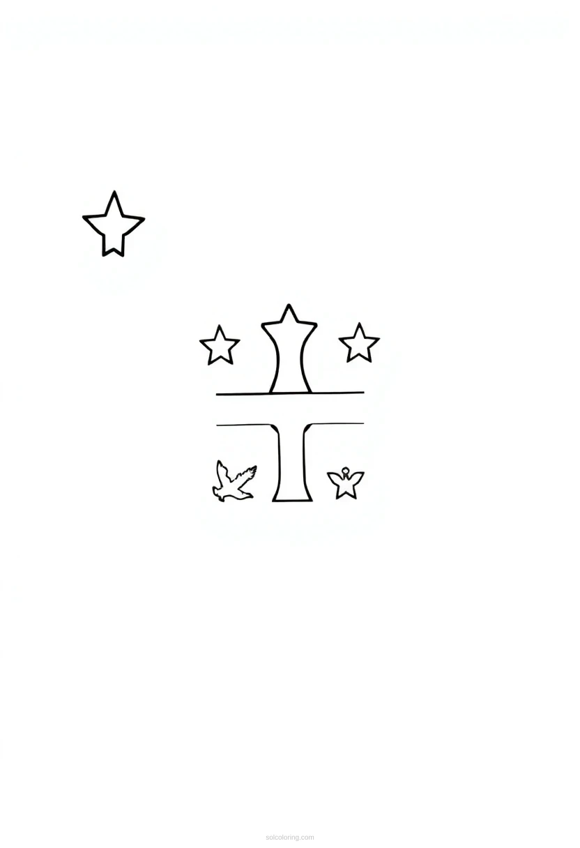 Georgia State Flag coloring pages
