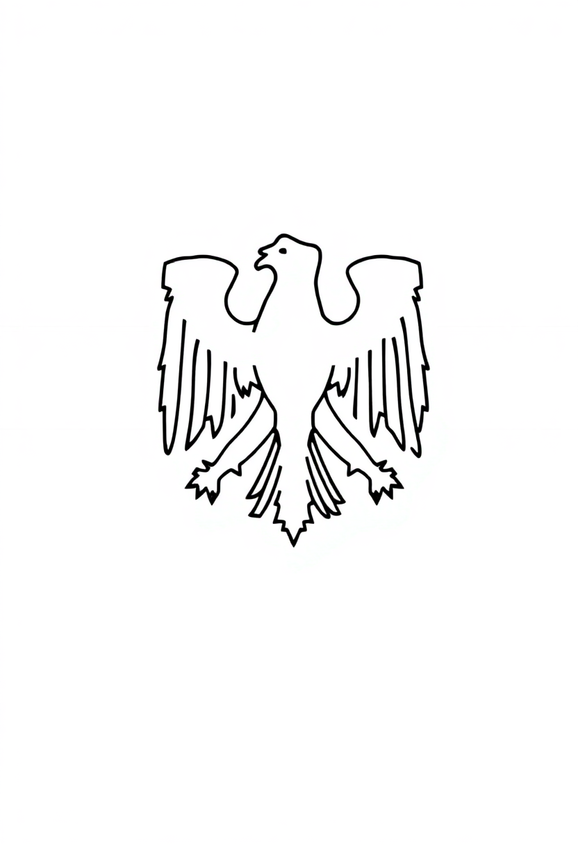 German Flag coloring page, free printable