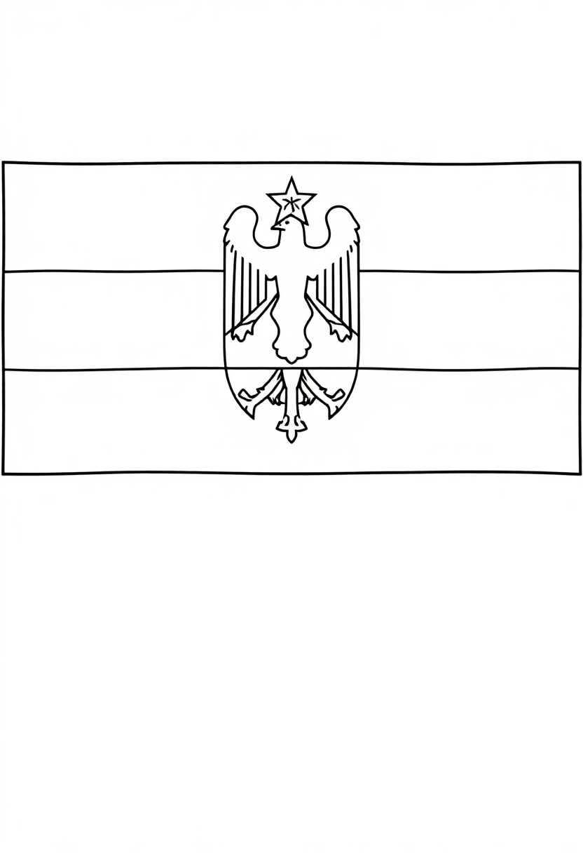 German Flag coloring page, free printable