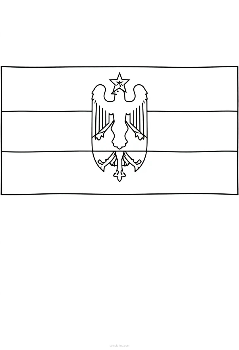 German Flag coloring page for kids