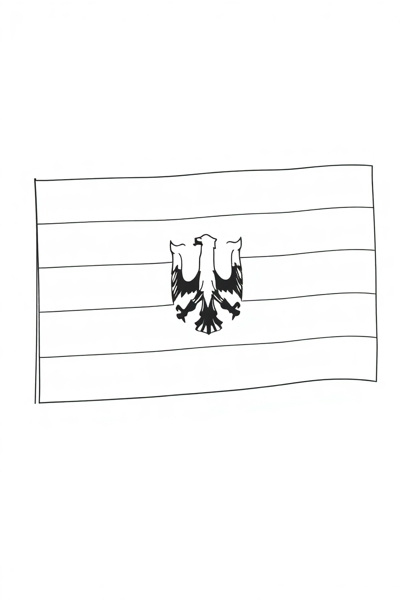 German Flag coloring page, free printable