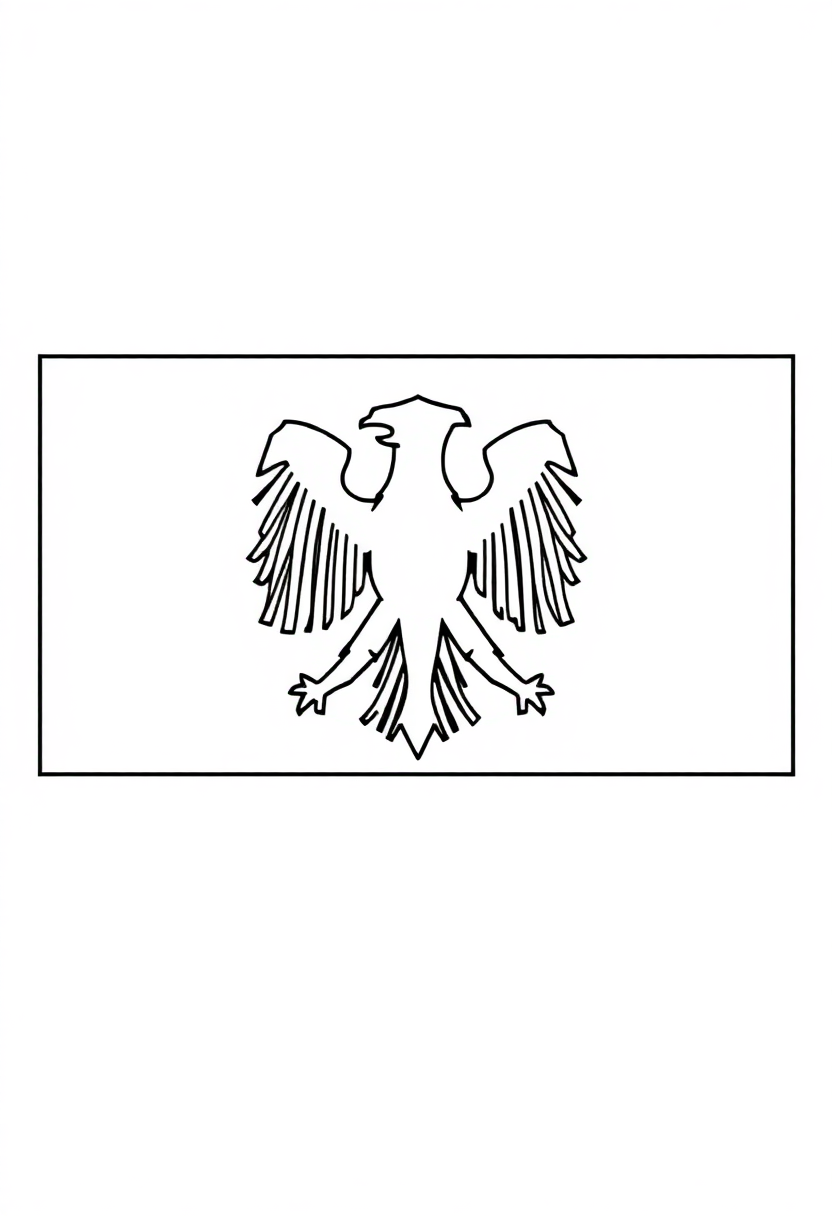German Flag coloring page, free printable