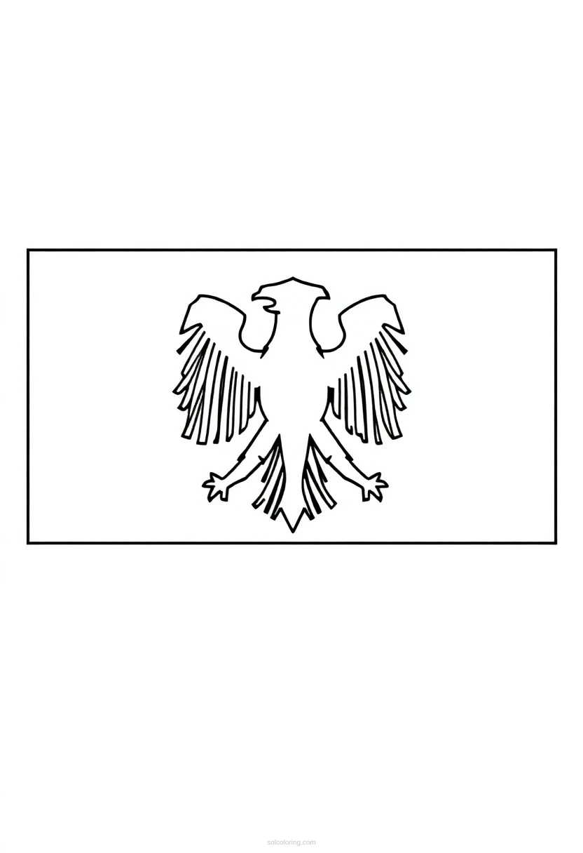 German Flag coloring page for kids