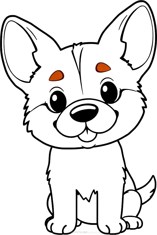 German Shepherd Dog coloring page for kids