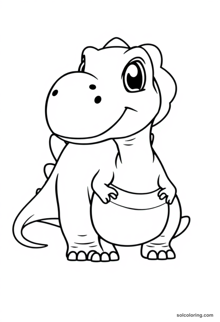 Cute Cartoon Giganotosaurus