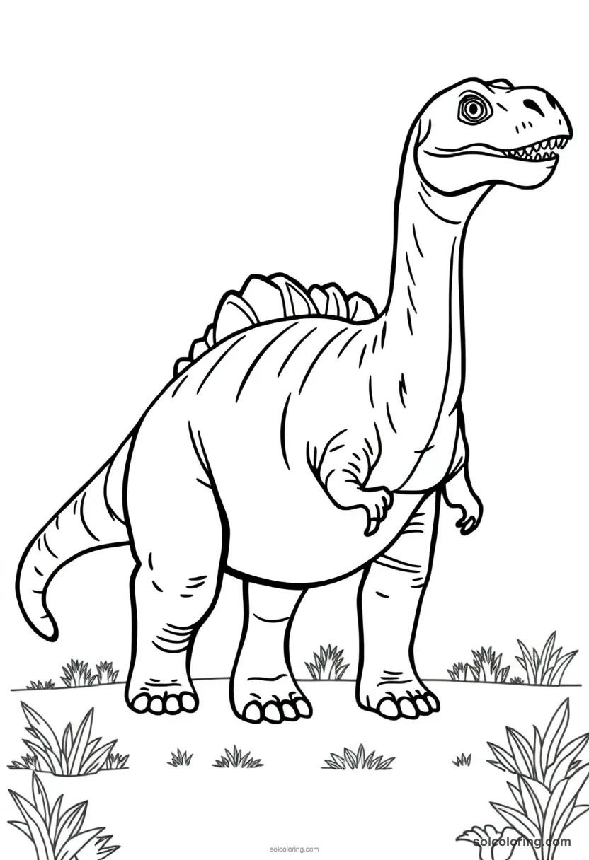 Simple Giganotosaurus simple coloring page for kids