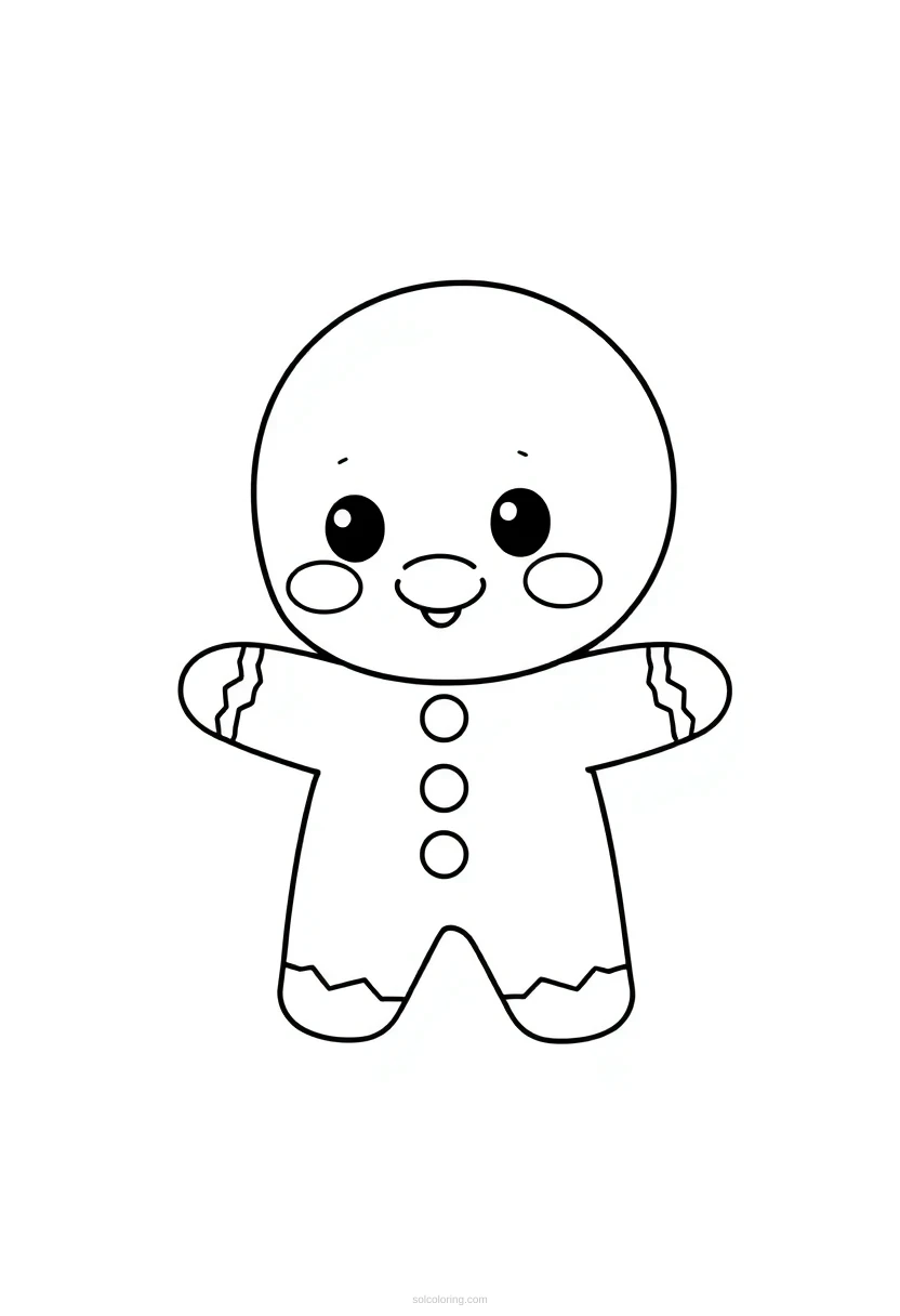 Gingerbread Man coloring page for kids