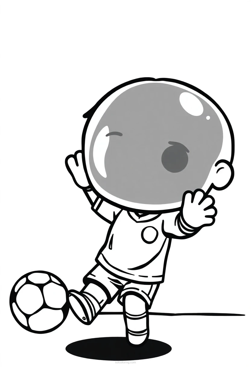 Goalkeeper Making Save coloring page for kids