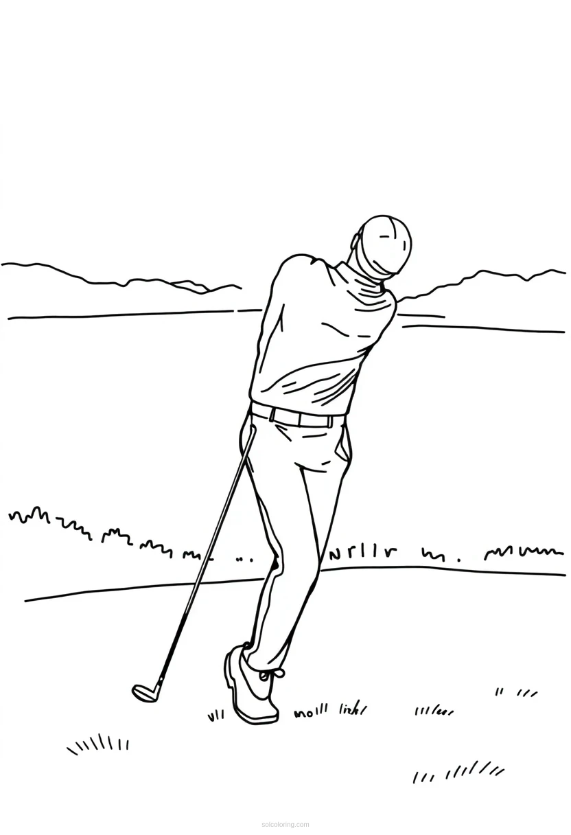 Golfer Chibi coloring pages