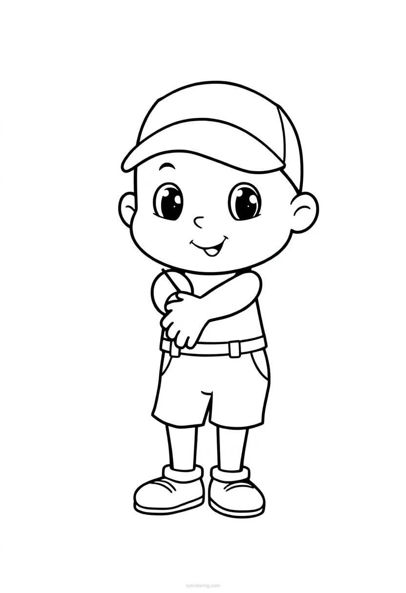 Golfer coloring page for kids