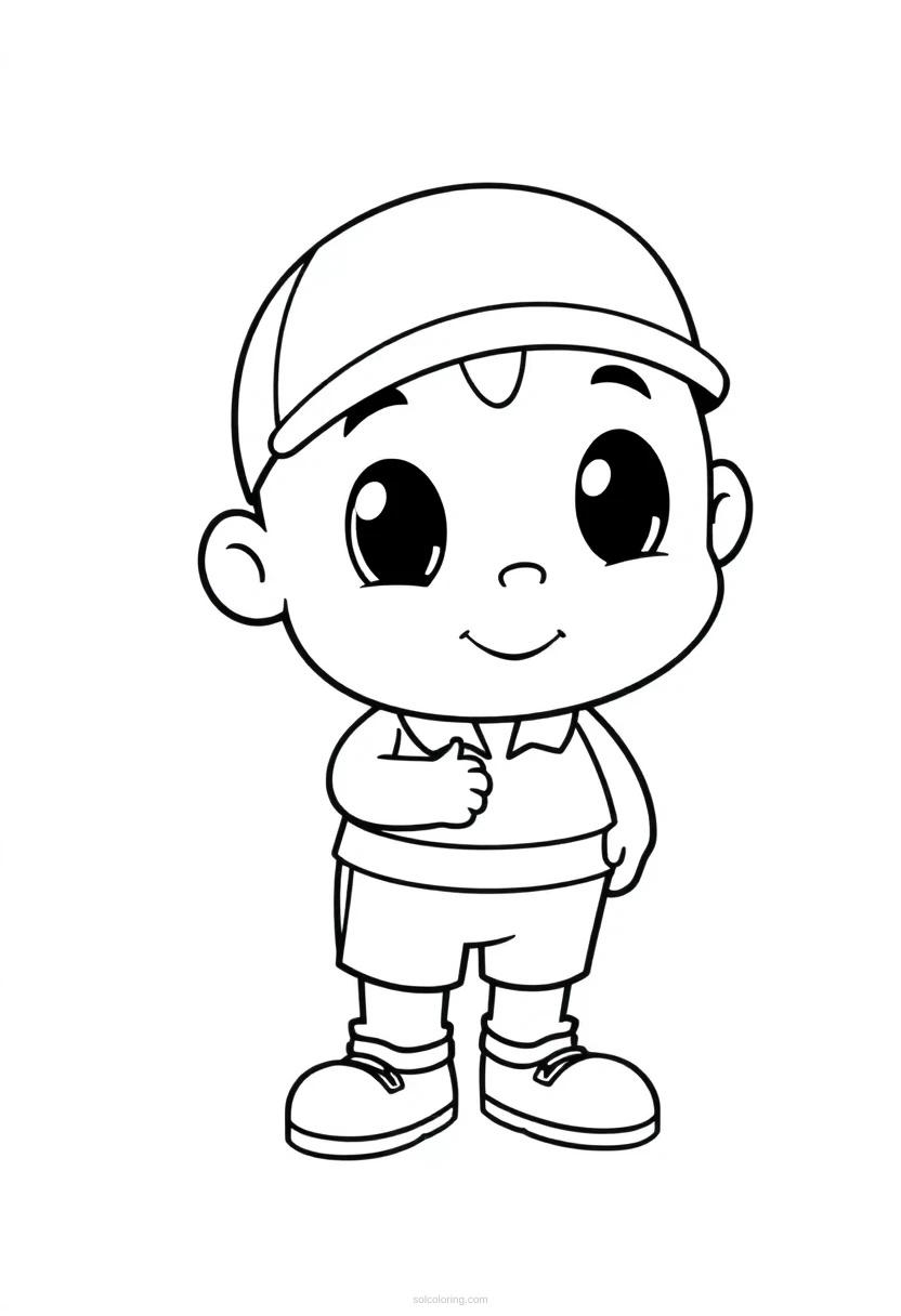 Golfer coloring page for kids