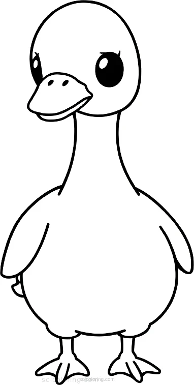 Goose coloring page for kids